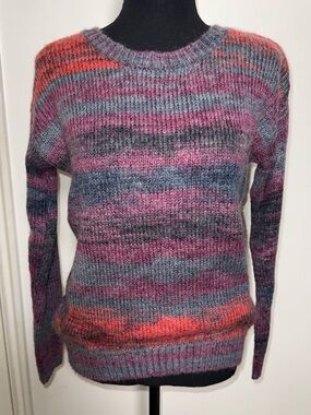 Aeropostale Wool Blend Multi Color Crewneck Sweater S